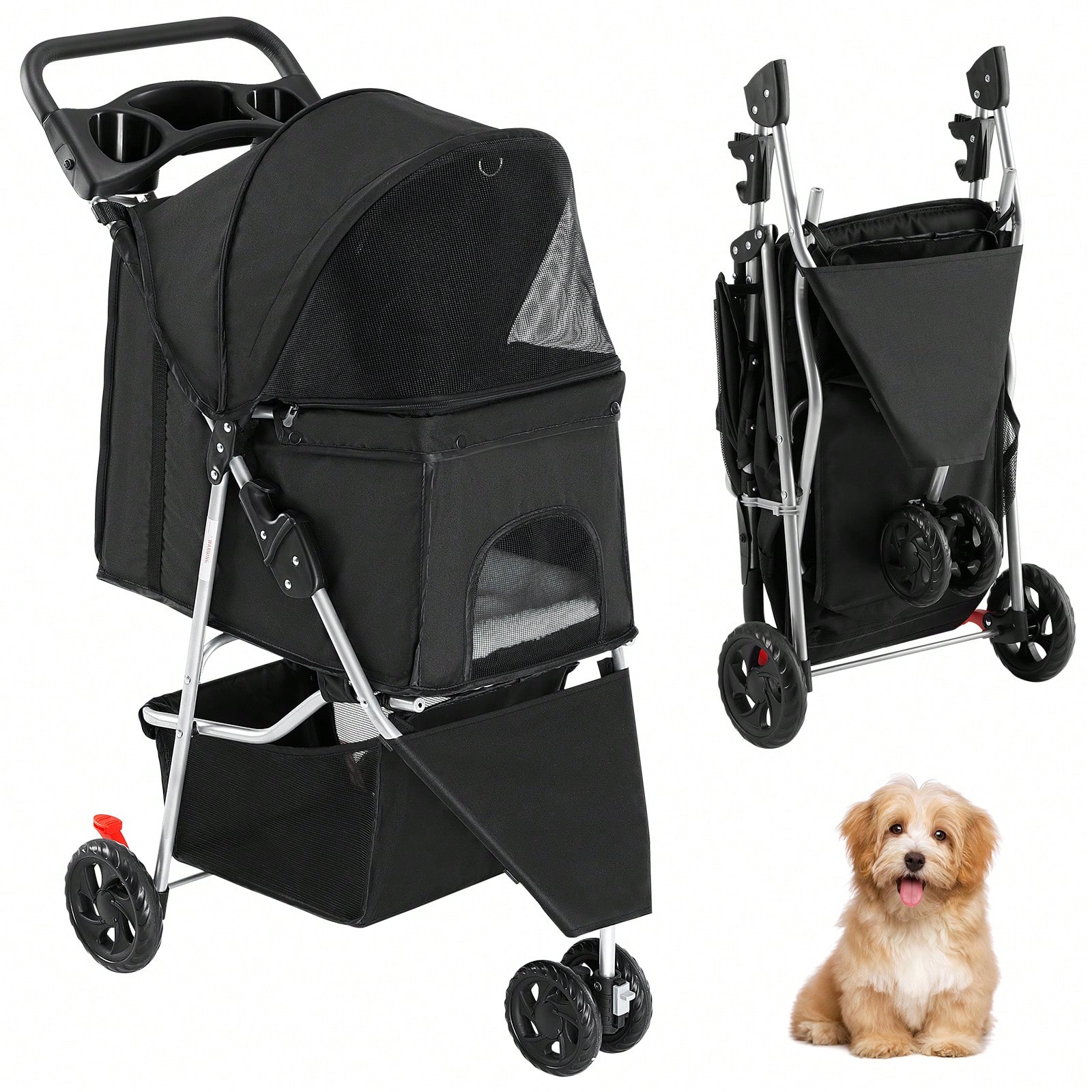 3 Wheels Pet Stroller, Cats An - Pet Stroller Carrier recensie en prijs