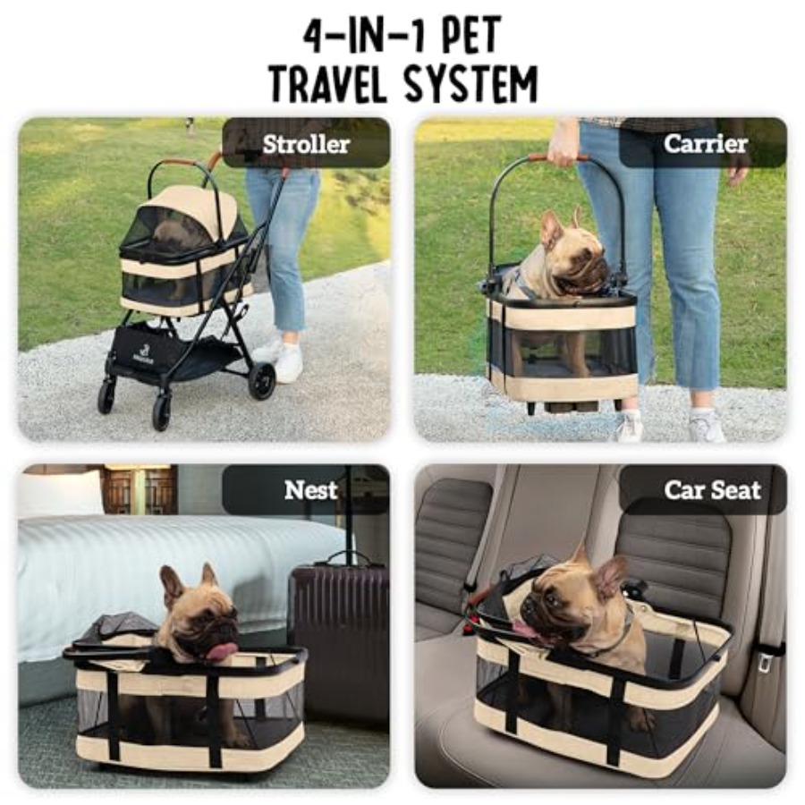 Pet Stroller with Detachable C - Pet Stroller Carrier recensie en prijs