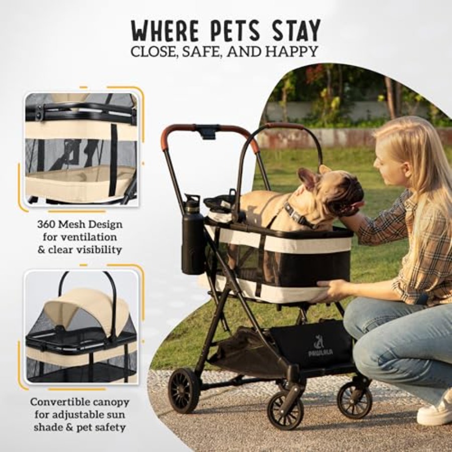 Pet Stroller with Detachable C - Pet Stroller Carrier recensie en prijs