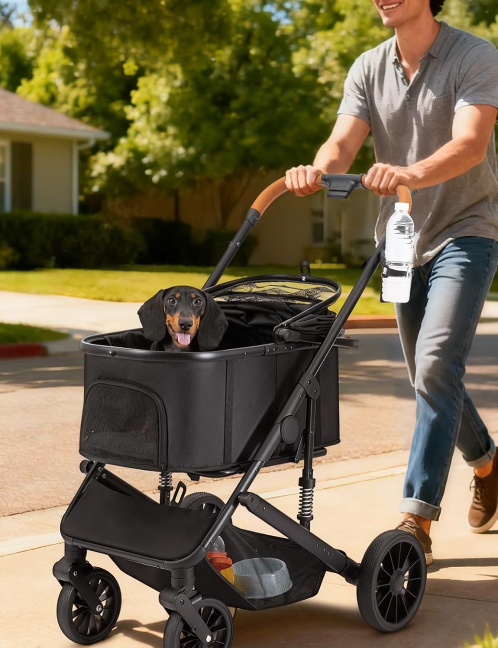 4-Wheel Folding Pet Stroller f - Pet Stroller Carrier recensie en prijs