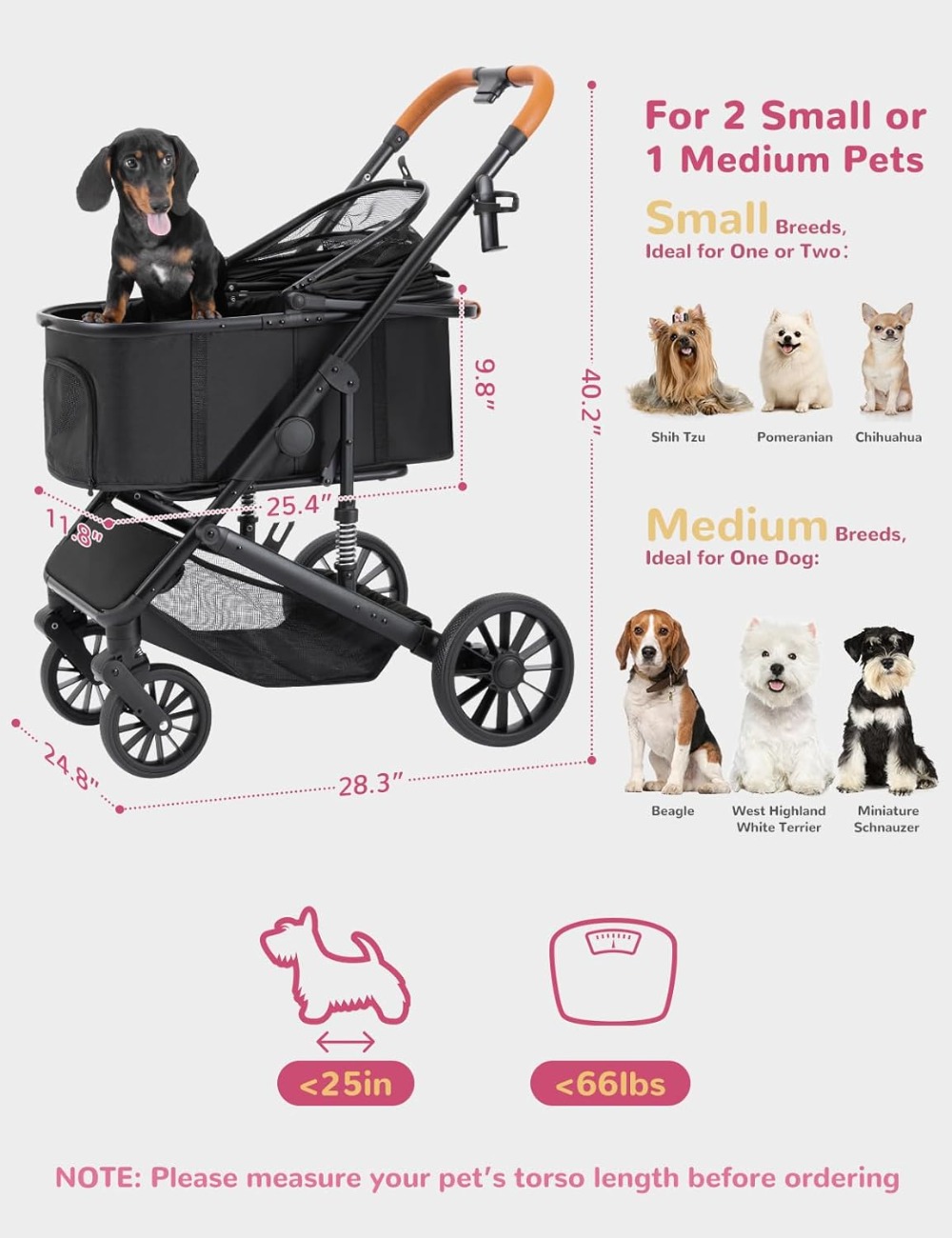4-Wheel Folding Pet Stroller f - Pet Stroller Carrier recensie en prijs