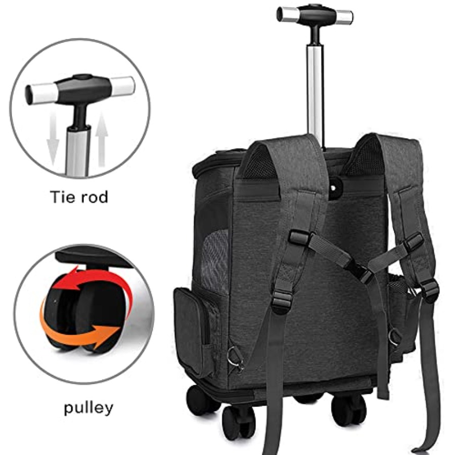 Wheeled Pet Carrier Backpack P - Pet Stroller Carrier recensie en prijs