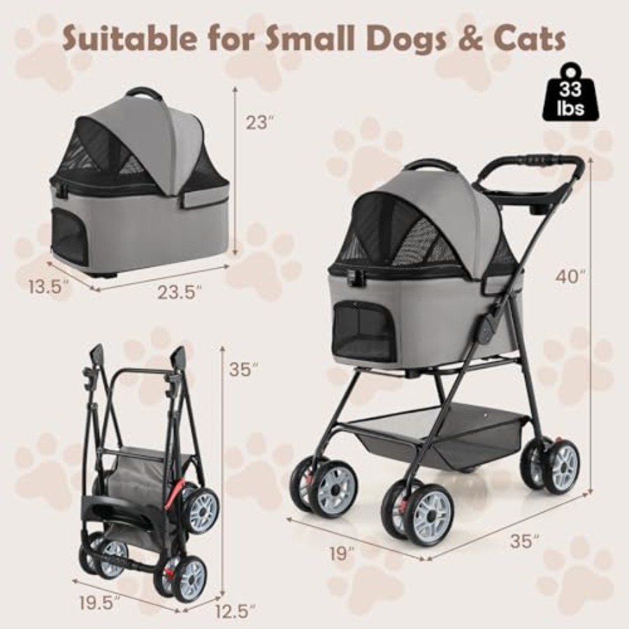 Pet stroller for outdoor use,  - Pet Stroller Carrier recensie en prijs