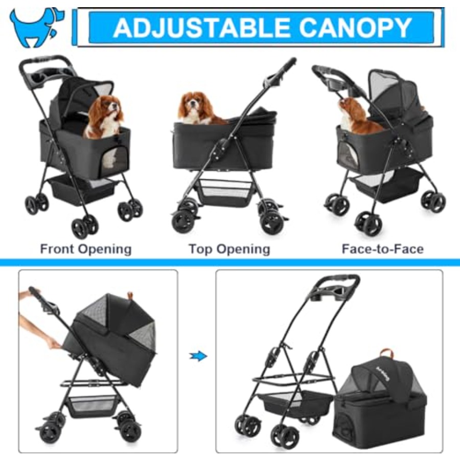 3-in-1 Pet Stroller for Small  - Pet Stroller Carrier recensie en prijs