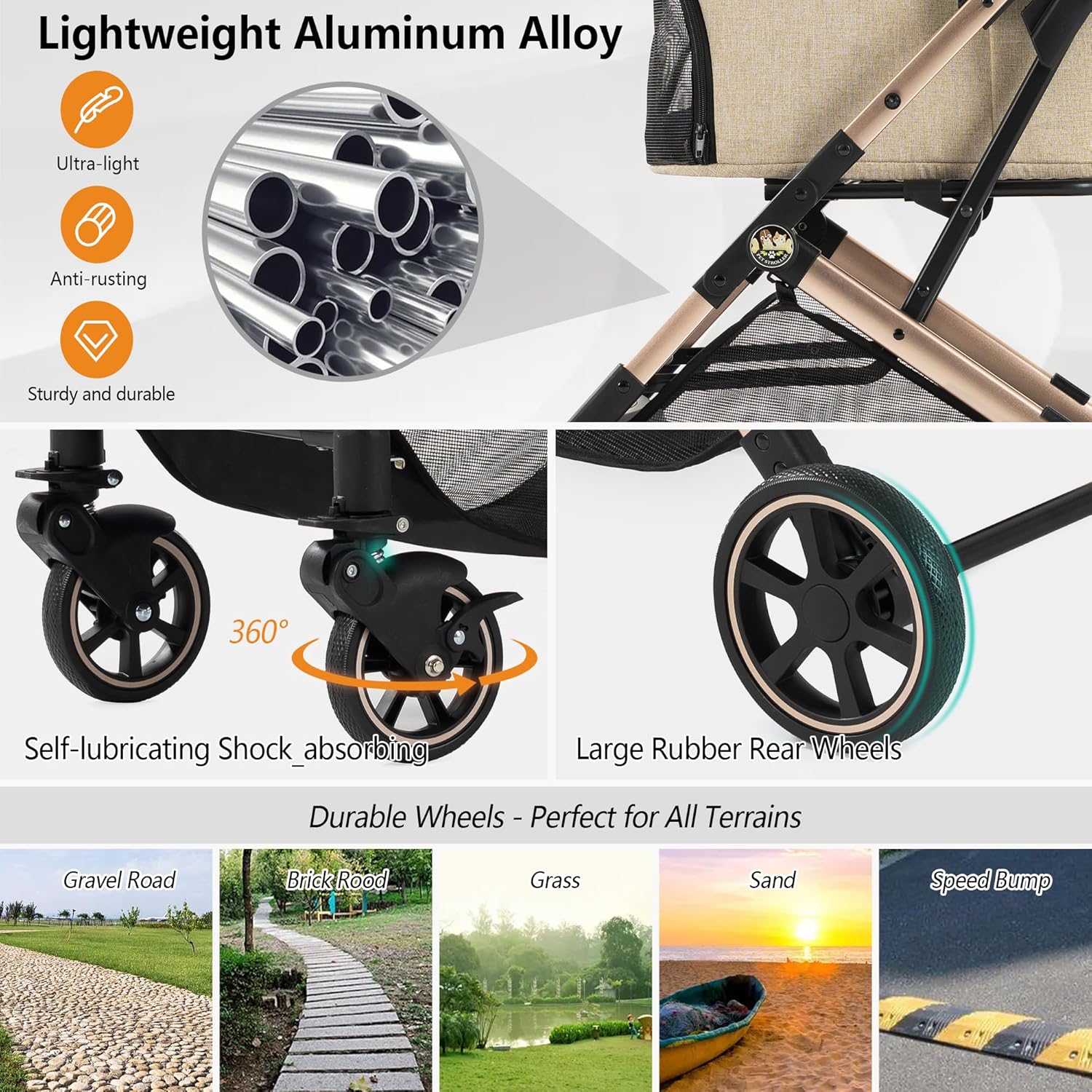 3-in-1 Pet Stroller for Small  - Pet Stroller Carrier recensie en prijs