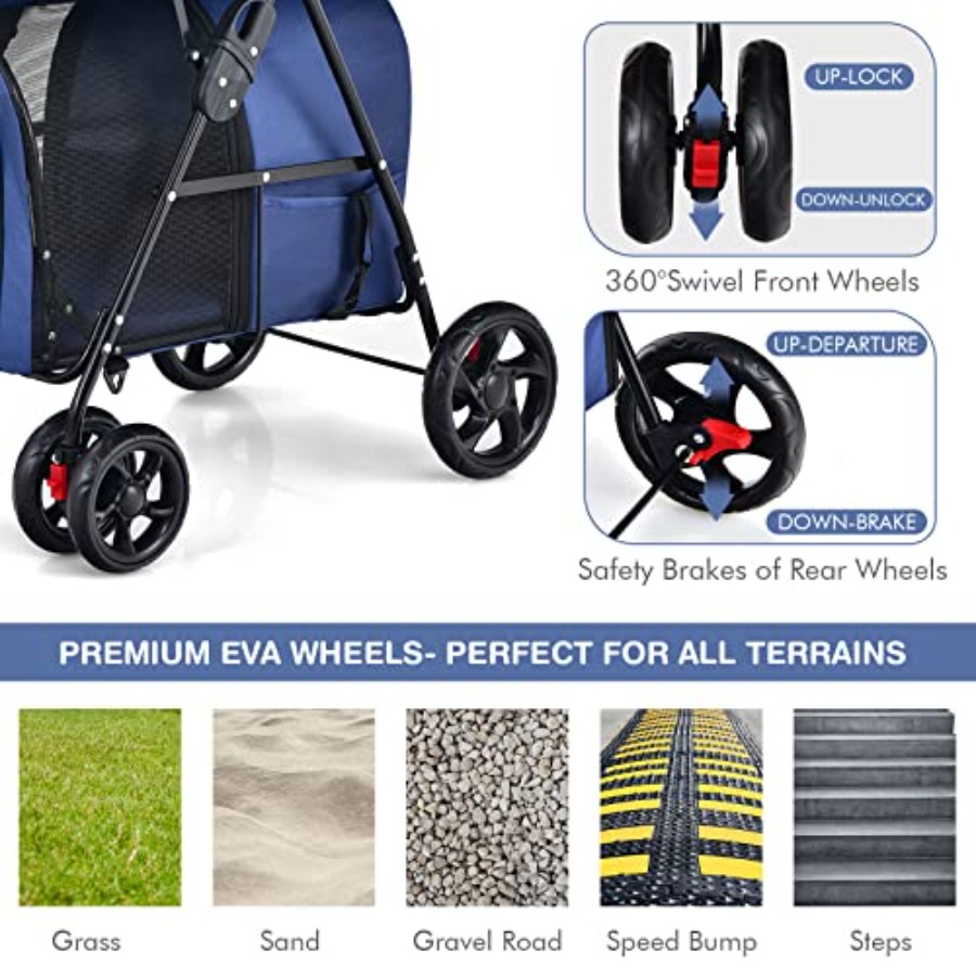 Pet stroller for small to medi - Pet Stroller Carrier recensie en prijs
