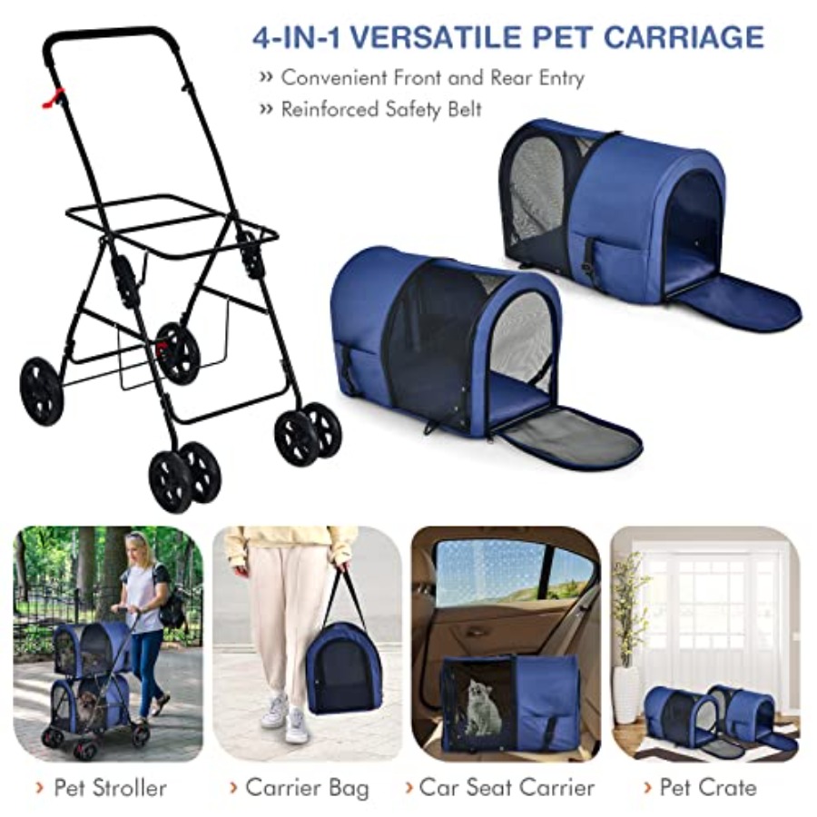 Pet stroller for small to medi - Pet Stroller Carrier recensie en prijs