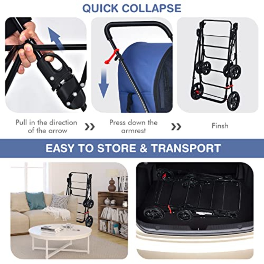 Pet stroller for small to medi - Pet Stroller Carrier recensie en prijs
