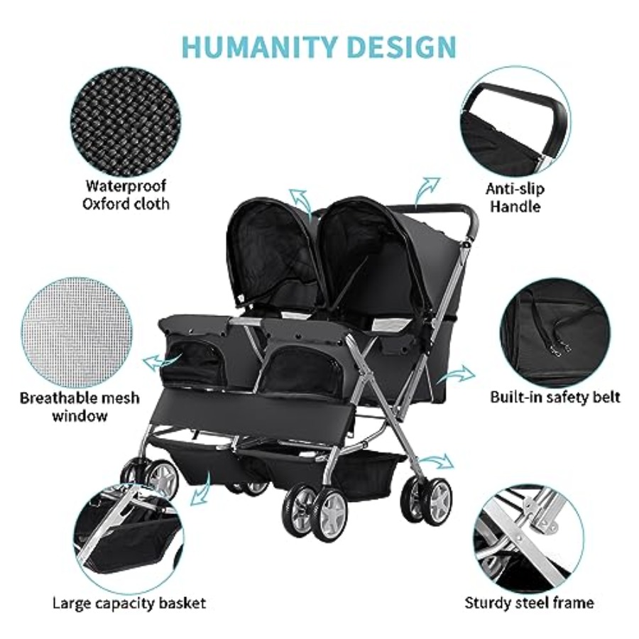 Double Pet Stroller for Outdoo - Pet Stroller Carrier recensie en prijs