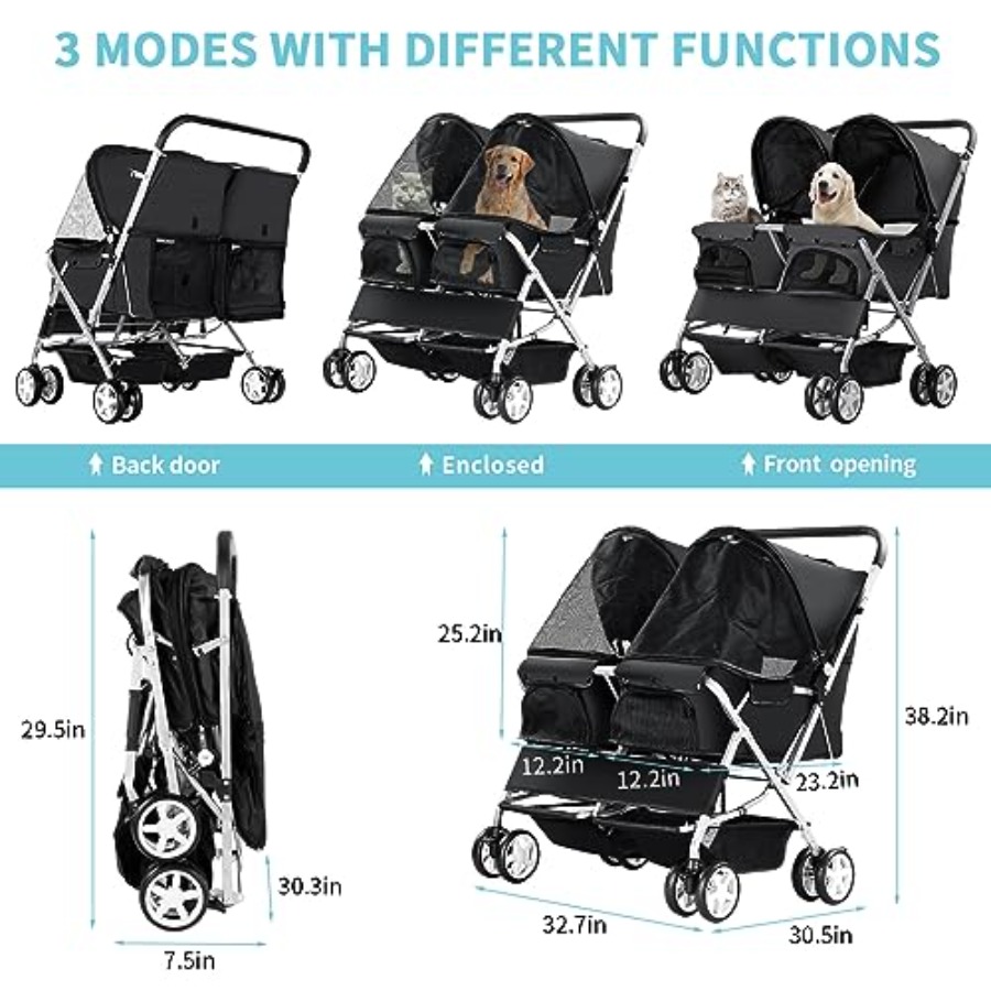 Double Pet Stroller for Outdoo - Pet Stroller Carrier recensie en prijs