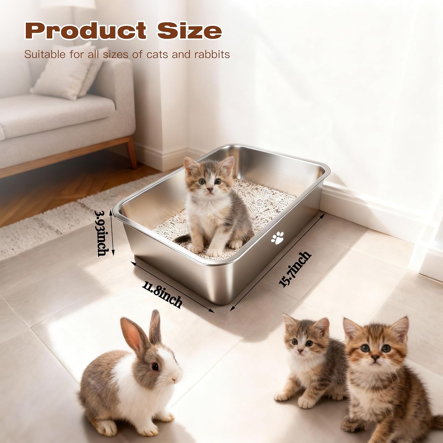 Stainless Steel Cat Litter Box - Pet X Supplies & Tack Grooming recensie en prijs