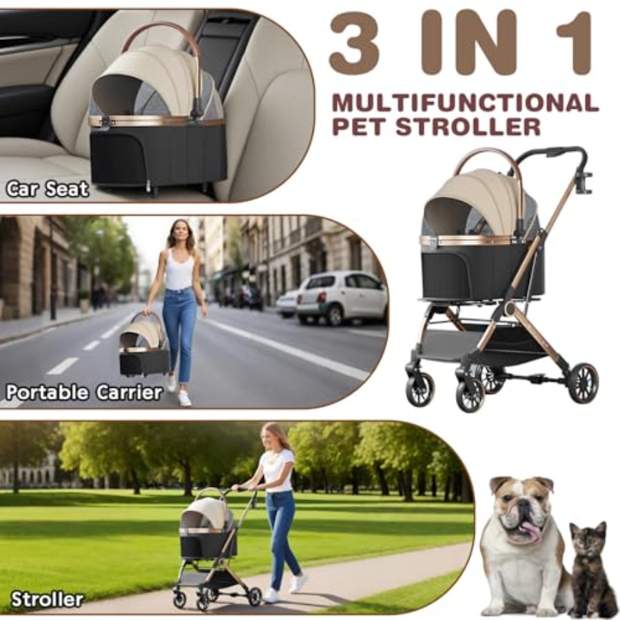 4 Wheels Pet Stroller for Smal - Pet Stroller Carrier recensie en prijs