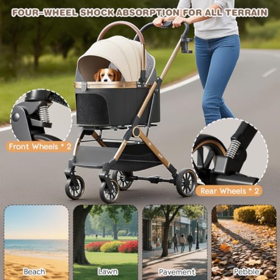 4 Wheels Pet Stroller for Smal - Pet Stroller Carrier recensie en prijs