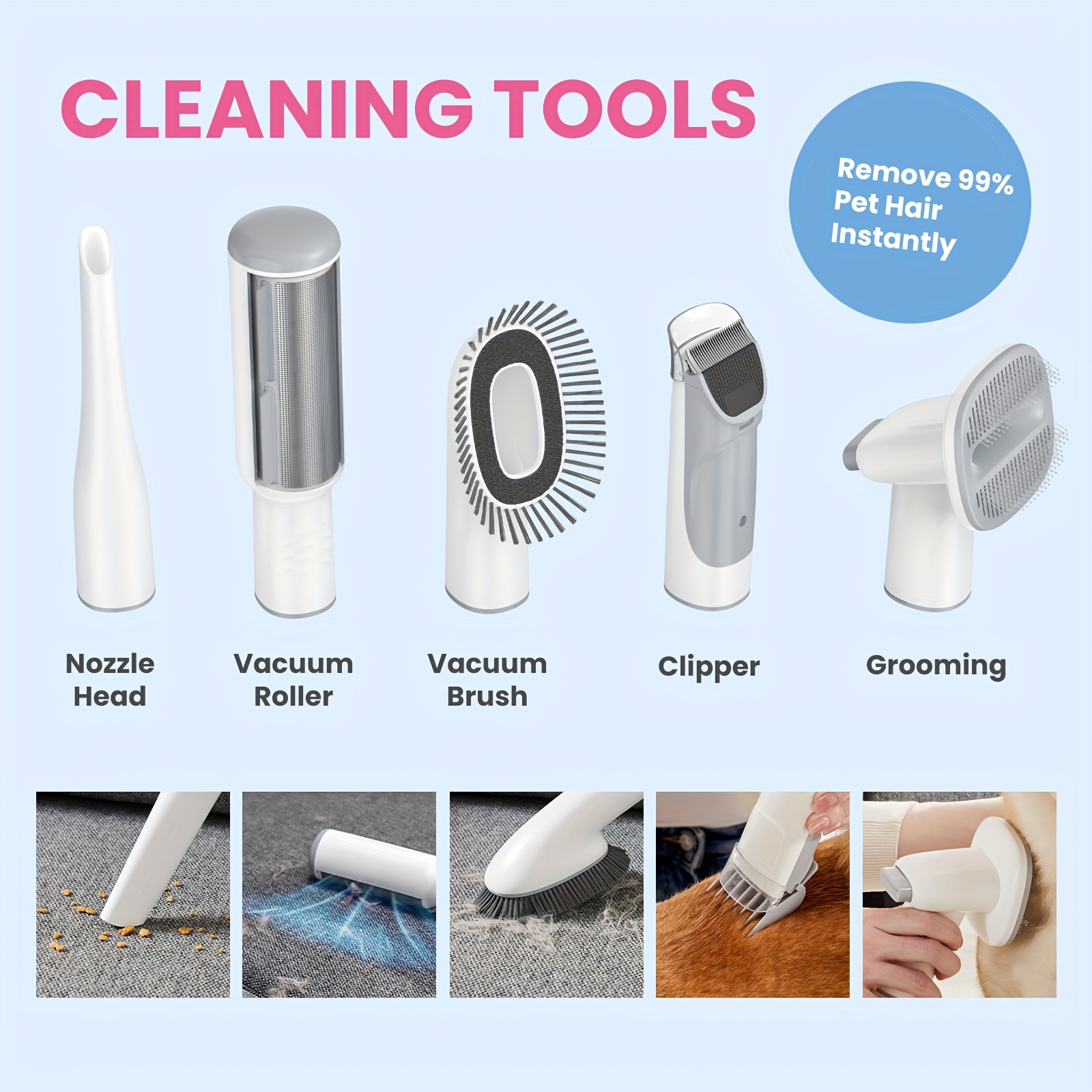 New Pet Grooming Vacuum Kit 5  - Pet Supplies For Dogs recensie en prijs